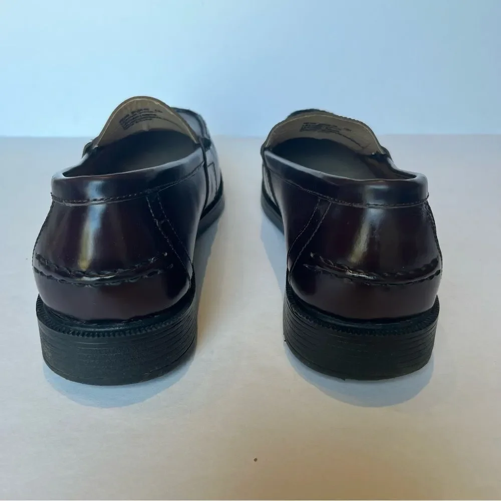 Nunn Bush Men's Burgundy Leather Penny Loafers Slip On Lincoln size 12M